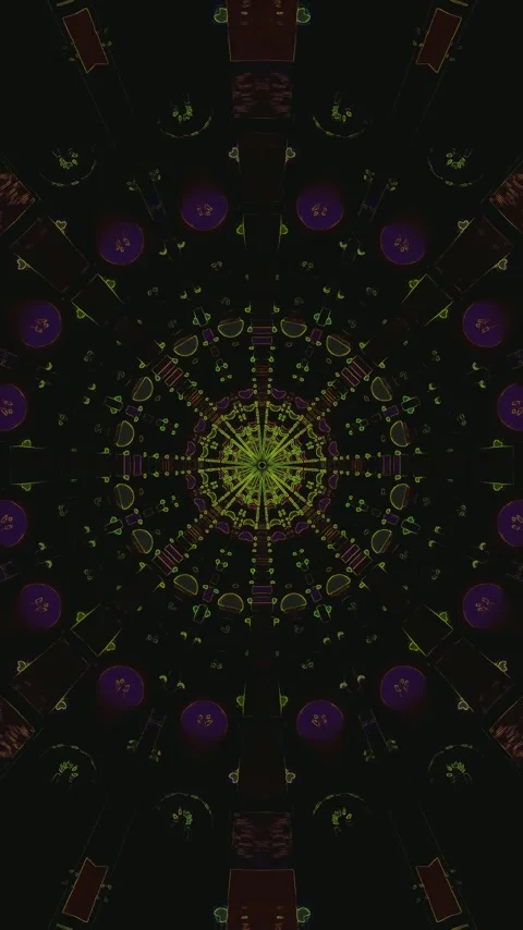 Endless tunnel animation loop for relaxation and focus Stock Footage 321573443