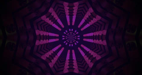 Endless tunnel loop with vibrant colors creating an immersive visual experi.. Stock Footage 321624610