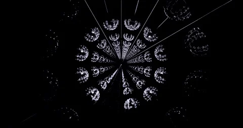 Endless tunnel video loop screensaver with abstract design and vivid patter.. Stock Footage 319421303