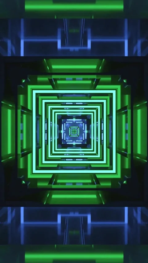 Endless tunnel video loop with vibrant n... | Stock Video | Pond5