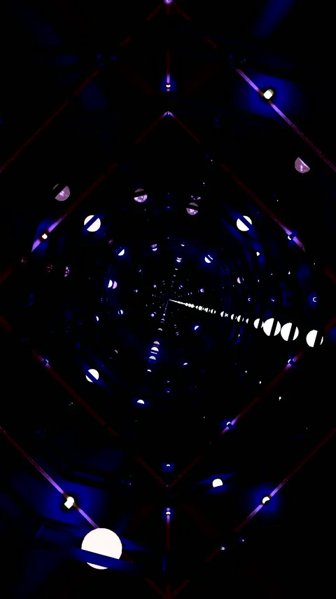 Endless tunnel video loop with vibrant lights and smooth transitions for so.. Stock Footage 321264079