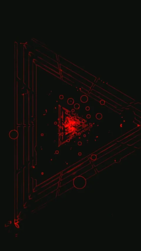 Endless tunnel video loop in vibrant red design for immersive screensaver e.. Stock Footage 321267117