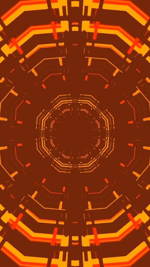 Endless tunnel video vj loop screensaver creates vibrant patterns of light .. Stock Footage 321571564