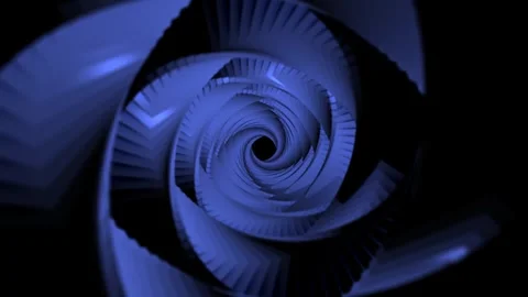 Endless twisted colorful shape with fluted edges. Vídeos de archivo 267457759