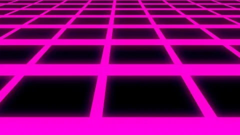 Endless Violet Glow Horizontal Grid Retro Abstract Motion Background Loop Slo Stock Footage 87709964