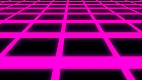 Endless Violet Glowing Horizontal Grid Retro Abstract Motion Background Loop Video stock 87709805