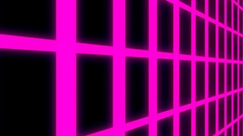 Endless Violet Glowing Vertical Grid Retro Abstract Motion Background Loop Slow Stock Footage 87709747
