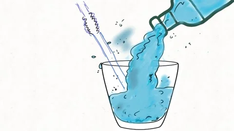 Endless Water Flow Glass Loop Stock Footage 331633875