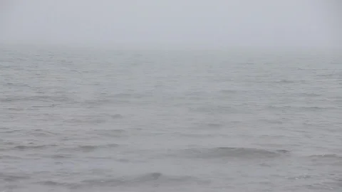 Endless Water with Fog Stock Footage 79588735
