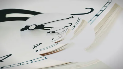 Endless White Clock Abstract Background Video stock 174034783