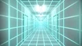 Endless white corridor doors neon tron 80s arcade glow loop wireframe matrix 4K 4k or 4k+ Resolution