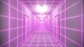 Endless white corridor doors neon tron 80s arcade glow loop wireframe matrix 4K 4k or 4k+ Resolution