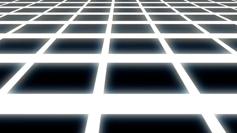 Endless White Glowing Horizontal Grid Retro Abstract Motion Background Loop Stock Footage 87710191
