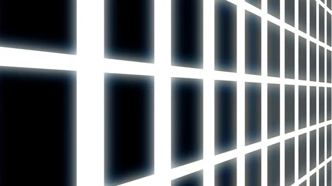 Endless White Glowing Vertical Grid Retro Abstract Motion Background Loop Slow Stock Footage 87710133