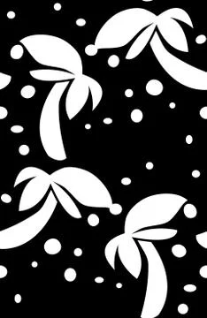 Endless White Palm Trees Stock Illustration