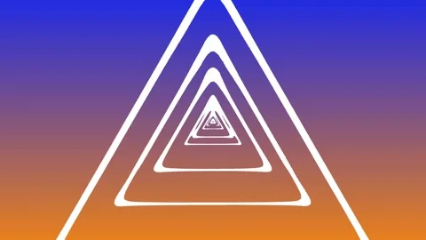 Endless white triangle tunnel with gradient background Video stock 320556710