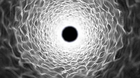 Endless white tunnel background animation. White futuristic tunnel Stock Footage 240558345