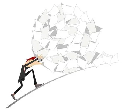 Endless work Stock Illustration