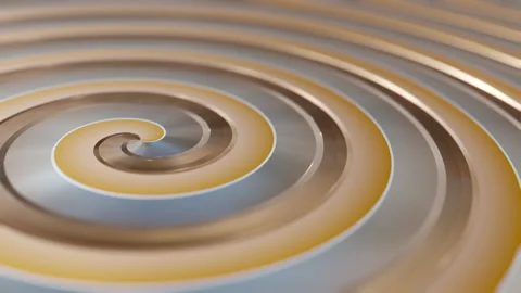 Endless Yellow Abstract Animation With Shallow Depth Of Field Stock Footage 148233284