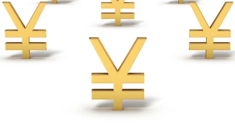  Endless Yen Symbols vertigo effect Stock Footage 40400406