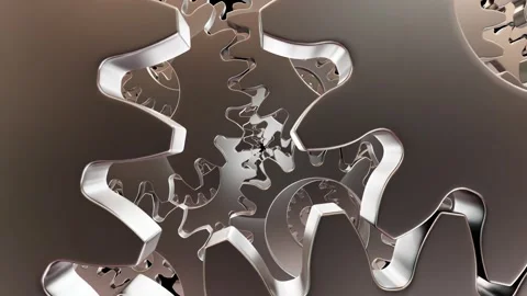 Endless Zoom though Gears turning and meshing. Stock Footage 336440928