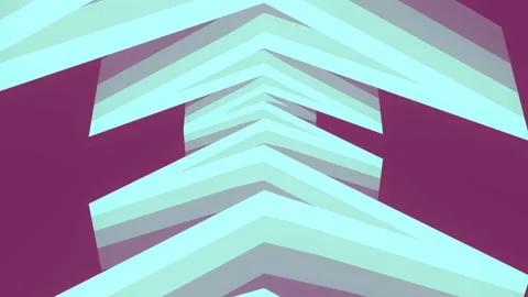 Endlessly flowing geometric zigzag pattern. 3d rendering loop animation 4K UHD Stock Footage 207679485