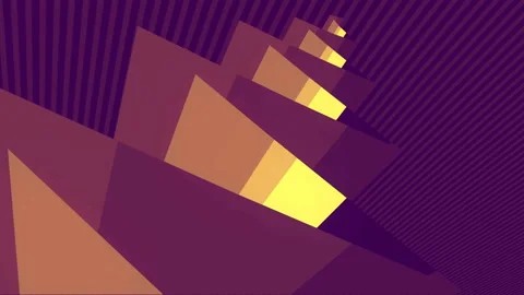 Endlessly flowing geometric zigzag pattern 3d render seamless loop animation 4K Stock Footage 210395454