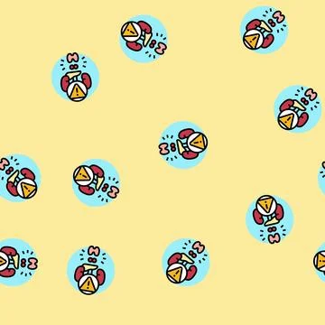 Endocrine disorder obesity overweight vector seamless pattern Stock Illustration