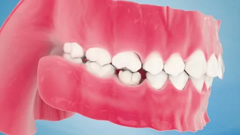Endodontic root crown treatment process. Medically accurate tooth 3D animatio Stock Footage 220758666