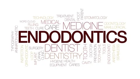 Endodontics animated word cloud, text design animation. Kinetic typography. Stock Footage 109490614