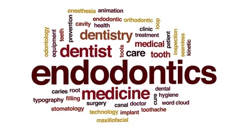 Endodontics animated word cloud, text design animation. Kinetic typography. Stock Footage 109490736
