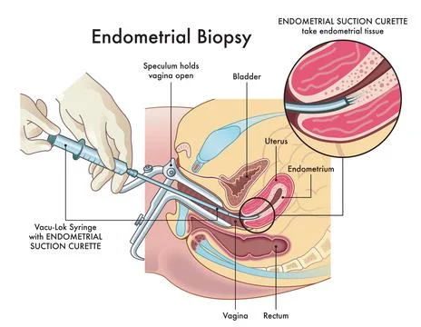 Endometrial biopsy Stock Illustration