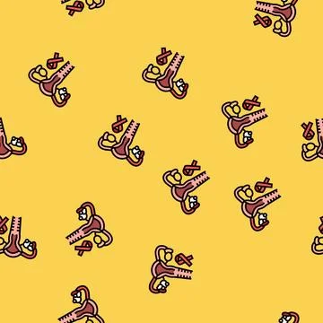 Endometrial cancer vector seamless pattern Stock Illustration
