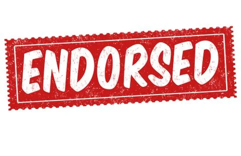 Endorsed sign or stamp Stock Illustration