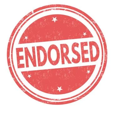 Endorsed sign or stamp Stock Illustration