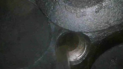 Endoscope camera inside the engine. Exploring the inner parts of the cylinder Stock Footage 305618683