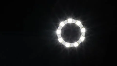 Endoscope camera with LED lights Stock Footage 342726684