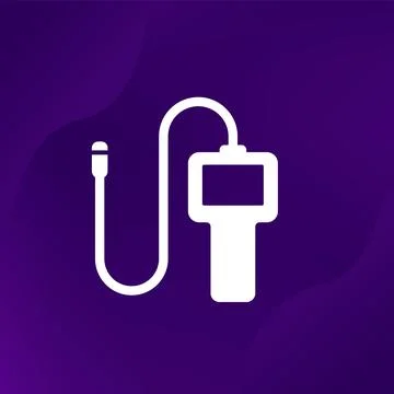 Endoscope icon, inspection camera vector Stock Illustration