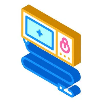 Endoscope tool isometric icon vector illustration sign Stock Illustration