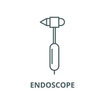 Endoscope vector line icon, linear concept, outline sign, symbol Stock Illustration