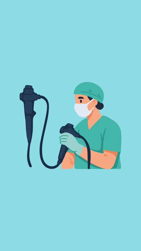 Endoscopic examination animation Stock Footage 340956140