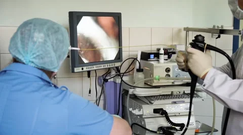 Endoscopic Operation in Hospital Stock Footage 61383802