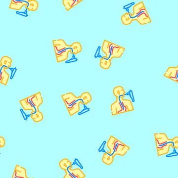 Endoscopic procedure gastroenterologist vector seamless pattern Illustrazione stock