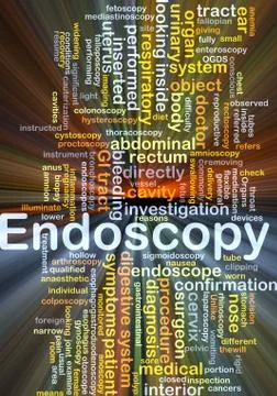 Endoscopy background concept glowing Stock Illustration