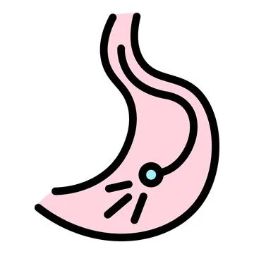 Endoscopy icon color outline vector Stock Illustration