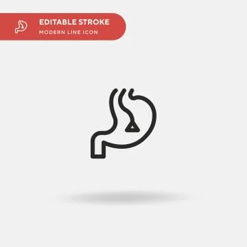Endoscopy Simple vector icon. Illustration symbol design template for web mob Stock Illustration
