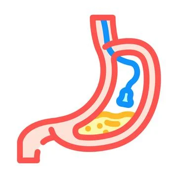 Endoscopy surgery color icon vector illustration Illustrazione stock
