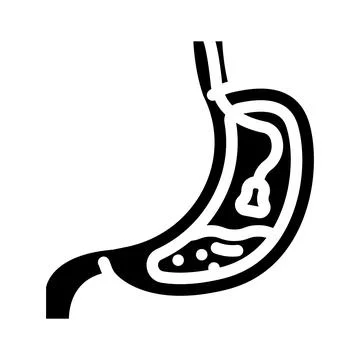 Endoscopy surgery glyph icon vector illustration Stock Illustration