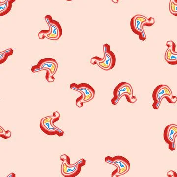 Endoscopy surgery isometric icon seamless pattern Illustrazione stock