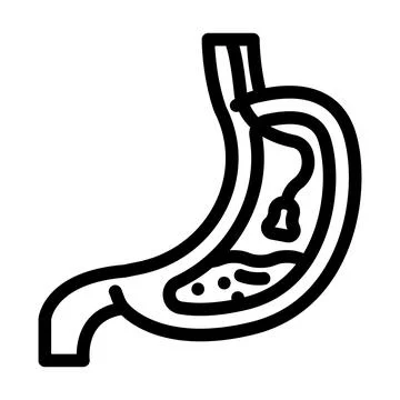 Endoscopy surgery line icon vector illustration Stock Illustration